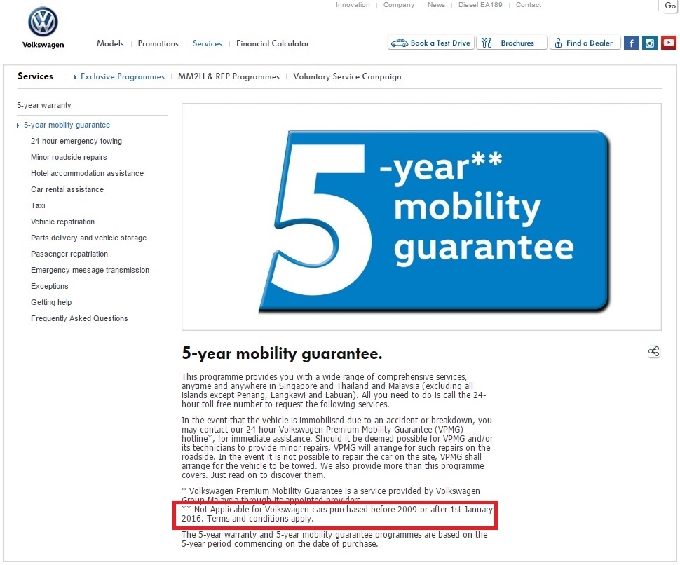 Mobility guarantee